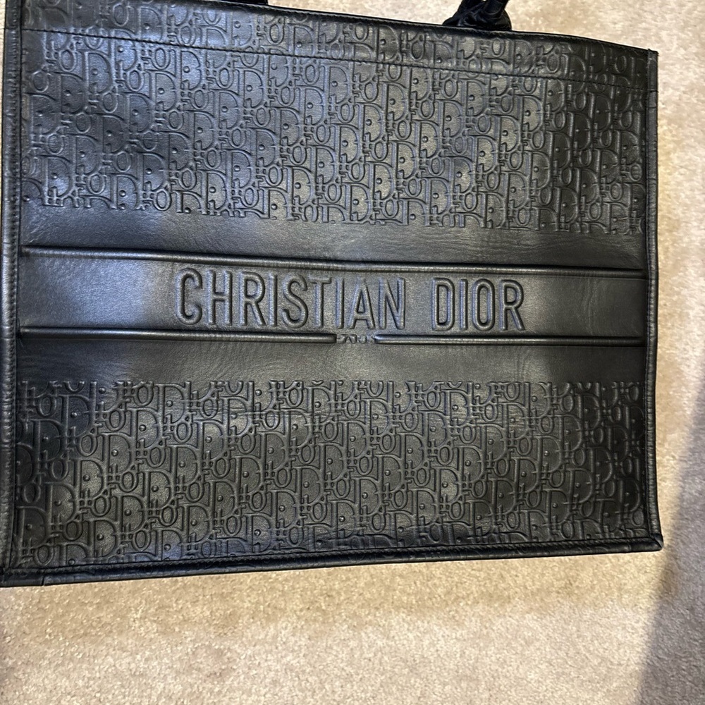 & Other Stories Black Embossed Tote